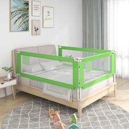 vidaXL Toddler Safety Bed Rail Green 200x25 Fabric Baby Cot Bed Protection