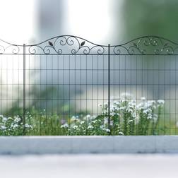 OutSunny Garden Decorative Fence 4 Panels 44in Wire Border Edging