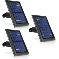 Wasserstein Solar Panels for Ring Spotlight Camera Battery and Ring Stick Up Camera Battery 3-Pack Black