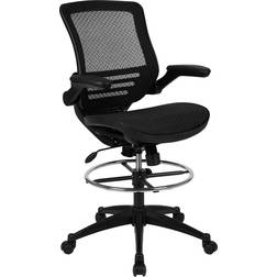 Flash Furniture Mid-Back Transparent Mesh Drafting Office Chair