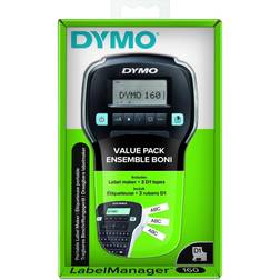 Dymo LabelManager 160 Starter Kit with 3 Rolls D1 Label Tape