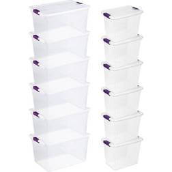 Sterilite Clear Box Storage Container 6-Pack 27 Qt. Tote 6-Pack