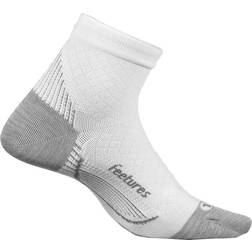 Feetures Plantar Fasciities Quarter Socks - White