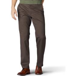 Lee Men's Performance Series Extreme Comfort Khaki Straight-Fit Flat-Front Pants, 31X30, Brown