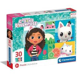 Clementoni 20281 Supercolor Gaby'S Dollhouse-Puzzle 30 Teile Ab 3 Jahren, Buntes Kinderpuzzle Mit Besonderer Leuchtkraft & Farbintensität, Geschicklichkeitsspiel Für Kinder