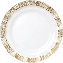 Vietri Rufolo Glass Gold Collection Plate/Charger Serving Dish