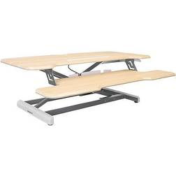 Mount-It! 5"-19"H Adjustable Extra-Wide Sit-Stand Maple