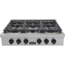 Kucht Professional Natural Gas Range Top with Burners with Royal Blue