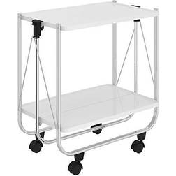 2 Tier Folding Bar Cart Trolley Table