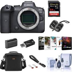 Canon EOS R6 Mirrorless Digital Camera Body with Bag, 64 Card, PC Software & Acc