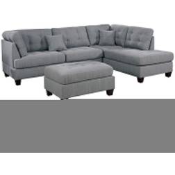 Benjara Sectional Set Sofa 75" 3 3 Seater