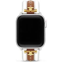Tory Burch The Kira White & Luggage Strap Apple Watch 38mm/40mm/41mm