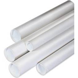 Office Depot The Packaging Wholesalers White Mailing Tubes, 3 x 24, 24/Case Quill White