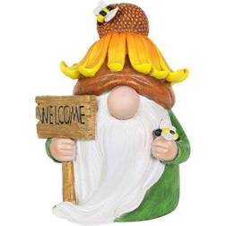 Exhart Solar Color Changing Glow Nose Garden Gnome Sign