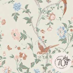 Laura Ashley Summer Palace Sage and Apricot Removable Wallpaper, Sage/Apricot