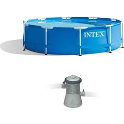 Intex Easy Set 10 ft. x 2.5 ft. Round 30 in. Deep Hard Sided Pool, Blue
