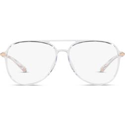 Michael Kors Women's Pilot Eyeglasses, MK4096U56-o Clear Transparent