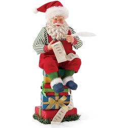 Department 56 Possible Dreams Santa Top of the List Fabric Figurine