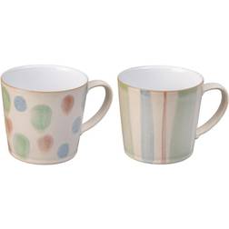 Denby Pastel Multi Set of 2 Colored Cup
