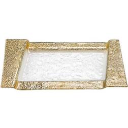 Badash Crystal Rimini Gold 8x16" Oval Crafted Serving Tray