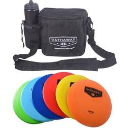 Hathaway Disc Golf Starter Set with 6 Discs and Case 150 170-gram, 8.25-in Multi Multi