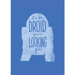 Komar Wandbild Star Wars Silhouette Quotes R2D2