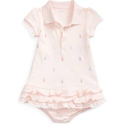 Polo Ralph Lauren Baby Girl's Ruffled Polo Dress & Bloomer Set - Delicate Pink