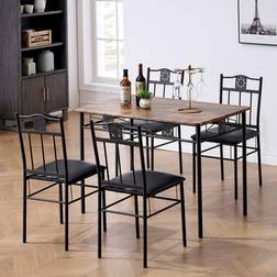 Vecelo Dinette with Chairs Dining Set 27.5x43.3" 5