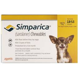 Simparica Oral Flea & Tick Preventive For Dogs 2.8-5.5 Lbs