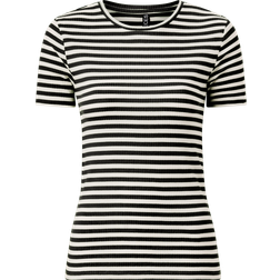 Pieces T-shirt Schwarz Regular Fit für Damen