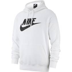 Nike Sportswear Club Fleece Men's Graphic Pullover Hoodie - White/White/Black