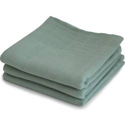 Mushie Baby Cloths 100% Organic Cotton 23.5" x 23.5" Roman Green 3-Pack