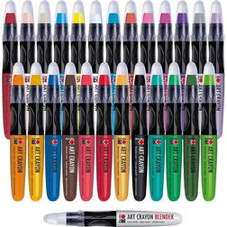 Marabu Art Crayons for Mixed Media 26 Highly Pigmented Watercolor Crayons