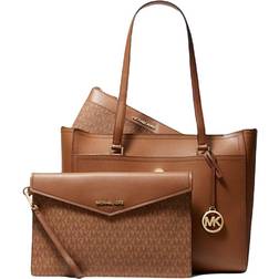 Michael Kors Maisie Large Pebbled Leather 3-in-1 Tote Bag - Brown