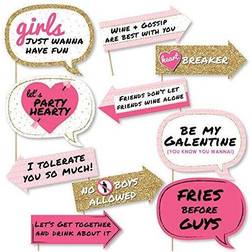 Funny be my galentine valentine's day photo booth props kit 10 piece