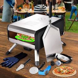 Aosion Portable Rotating Gas Pizza Oven