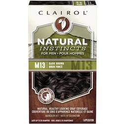 Natural Instincts Demi-Permanent Hair Color Creme for Men M13 Dark Brown 1 Application Hair Dye