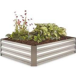 CASTLECREEK Galvanized Raised Garden Bed for Vegetables Flowers Herbs Planter
