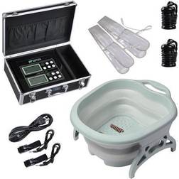 Yescom Ionic Detox Foot Spa Machine Folding Tub Kit with Arrays Far Infrared Belts Home