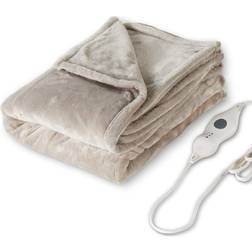 Tefici Electric Heated Blanket Throw Camel