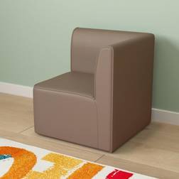 Flash Furniture Bright Beginnings Dreamy Day Commercial Grade Armless Modular 1-Seater Corner Chair