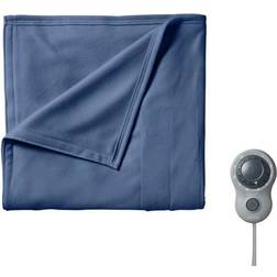 Sunbeam Twin-Size Electric Fleece Heated Blanket, 62" x 84" Blue