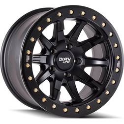Dirty Life DT-2 9304, 17x9 Wheel with 5x5 Bolt Pattern Matte Black 9304-7973MB12