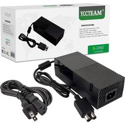 YCCTEAM Power Supply Brick for Xbox One with Power Cord, AC Adapter Cord Charger Replacement for Xbox One with Cable 100-240V Auto Voltage（Low