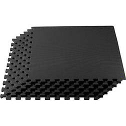 We Sell Mats 24" L x 24" W x 0.375" Foam Tile Foam in Black, Size 0.375 H in Wayfair 24BK1-10M