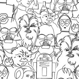 RoomMates Star Wars Saga Line Sketches Peel And Stick Wallpaper