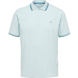 Selected Homme Short Sleeve Polo Shirt - Harbor Grey
