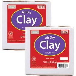 AMACO Air Dry Clay Gray 10 lbs. Per Box 2 Boxes