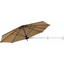 Costway Wall-Mounted 8.5-Foot Telescopic Folding Patio Umbrella