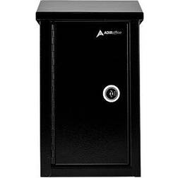 AdirOffice Large Key-Lock Drop Box Mailbox, Black